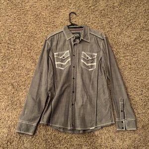 BKE Men’s button up grey large